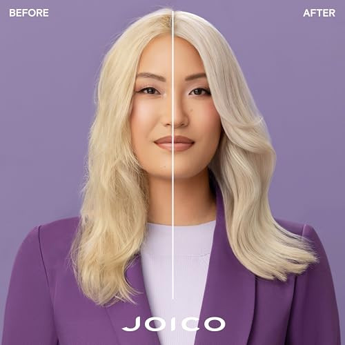 Joico Color Balance Purple Shampoo | For Cool Blonde, Gray Hair | Eliminate Brassy Yellow Tones | Boost Color Vibrancy & Shine | UV Protection | With