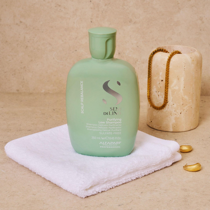 ALFAPARF MILANO Semi di Lino Scalp Rebalance Shampoo for Dry Scalp - Sulfate Free Shampoo - For Excessive Oiliness and Flakes - Professional Salon Qu