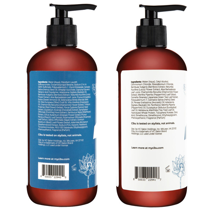 CIBU Balance Shampoo and Conditioner Bundle 90003 Nutrient Rich Formula Moisturizes, Strengthens & Repairs Dry Hair | Sulfate-Free | Leaves Hair Clea