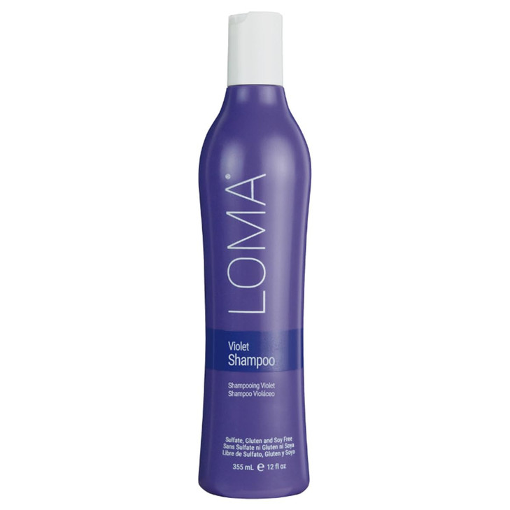 Loma Hair Care Violet Shampoo, Vanilla Bean/Blood Orange, 12 Fl Oz