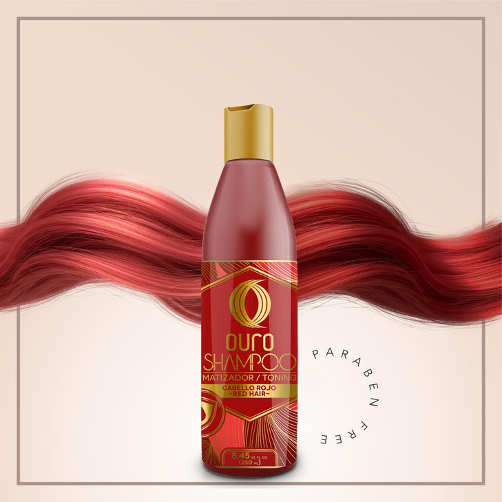 OURO Red Toning Shampoo Red Color Maintenance 8.45 oz