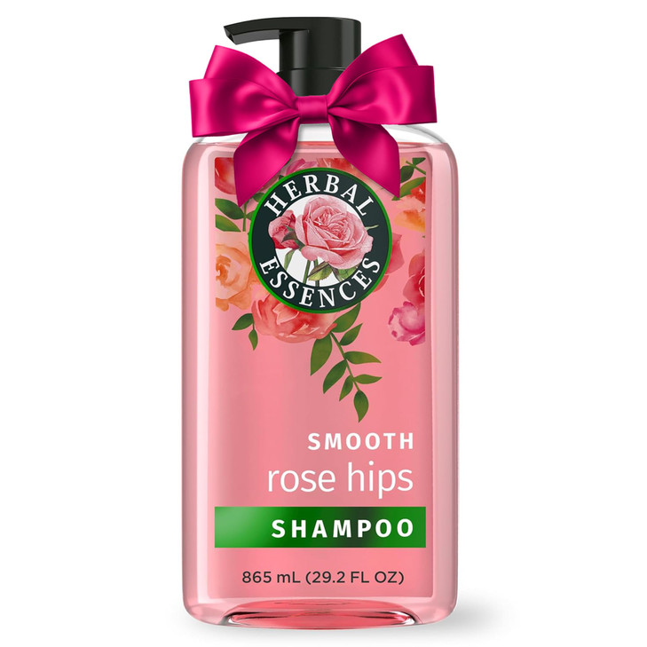 Herbal Essences Rose Hips Shampoo - Smooth, Shiny Hair with Vitamin E & Jojoba, Safe for Color Treated Hair, Floral Scent, Cruelty-Free, Dermatologis