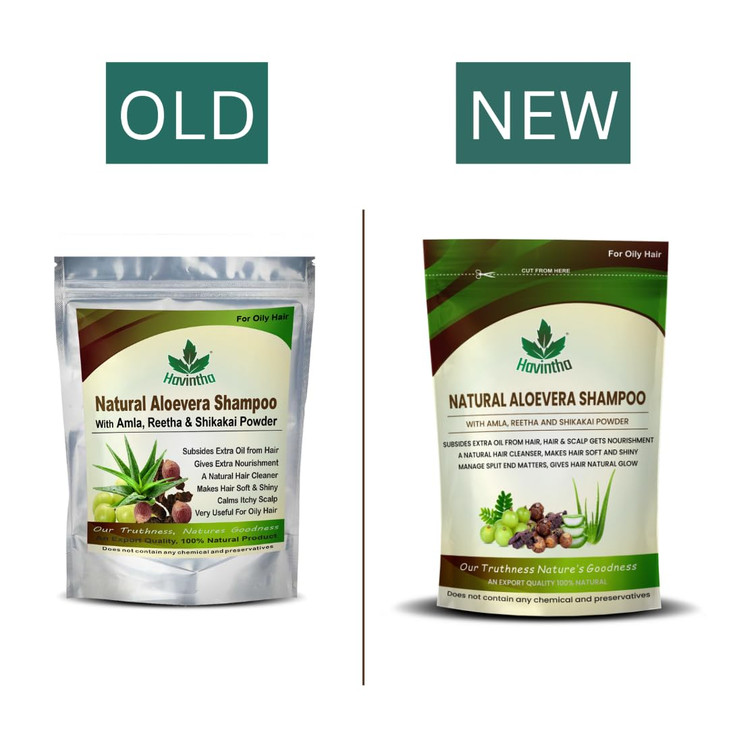 Havintha Natural Amla Reetha Shikakai And Aloevera Powder Shampoo For Oily Hair| Organic Powder for Hair Growth