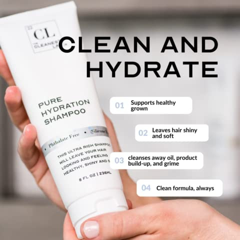 The Cleanest Lab Pure Hydration Professional Shampoo. Dry Hair Treatment. Natural Colored & Damaged Hair Repair. Complex Hair Detox. Miracle Conditio