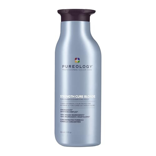 Pureology Strength Cure Blonde Purple Shampoo for Blonde & Lightened Color-Treated Hair, 9 Fl Oz