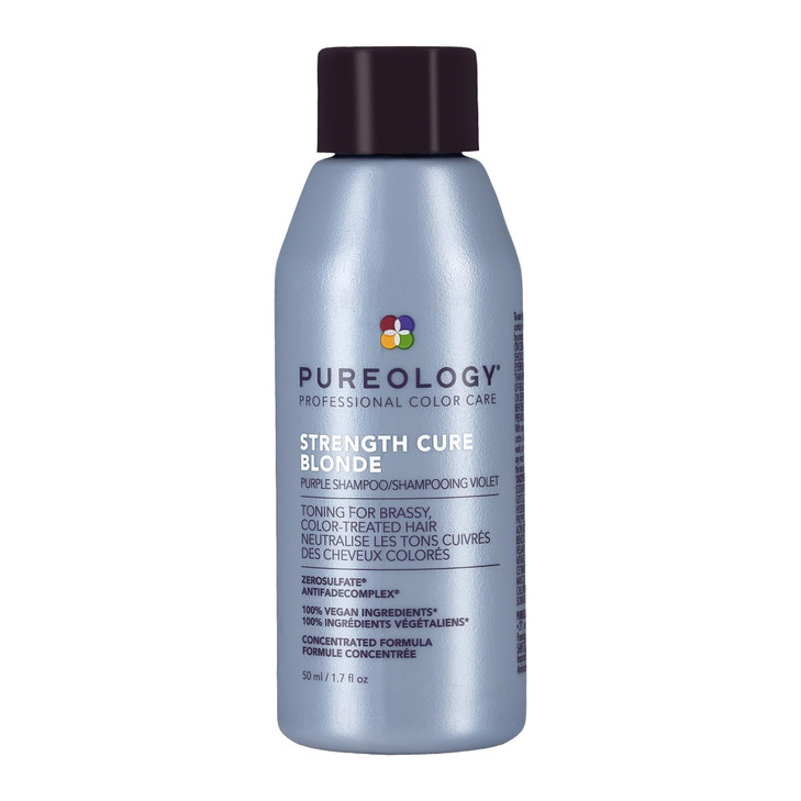 Pureology Strength Cure Blonde Purple Shampoo for Blonde & Lightened Color-Treated Hair, 1.7 Fl Oz