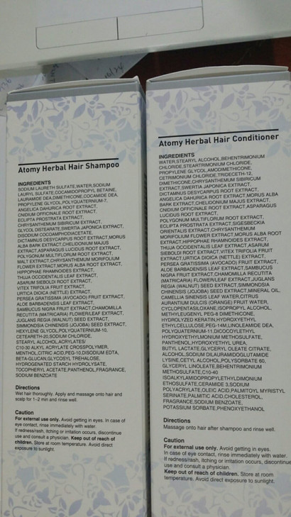 Atomy Herbal Hair Shampoo 500ml + Conditioner 500ml