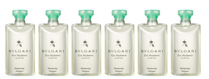 BVLGARI Au The Vert (Green Tea) Shampoo, lot of 6 bottles, 2.5 Ounce each, 15 Ounces Total