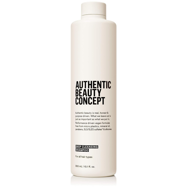 Authentic Beauty Concept Deep Cleansing Shampoo | Purifying Cleanser | Removes Impurities & Grease | All Hair Types | Vegan & Cruelty-free | Sulfate-