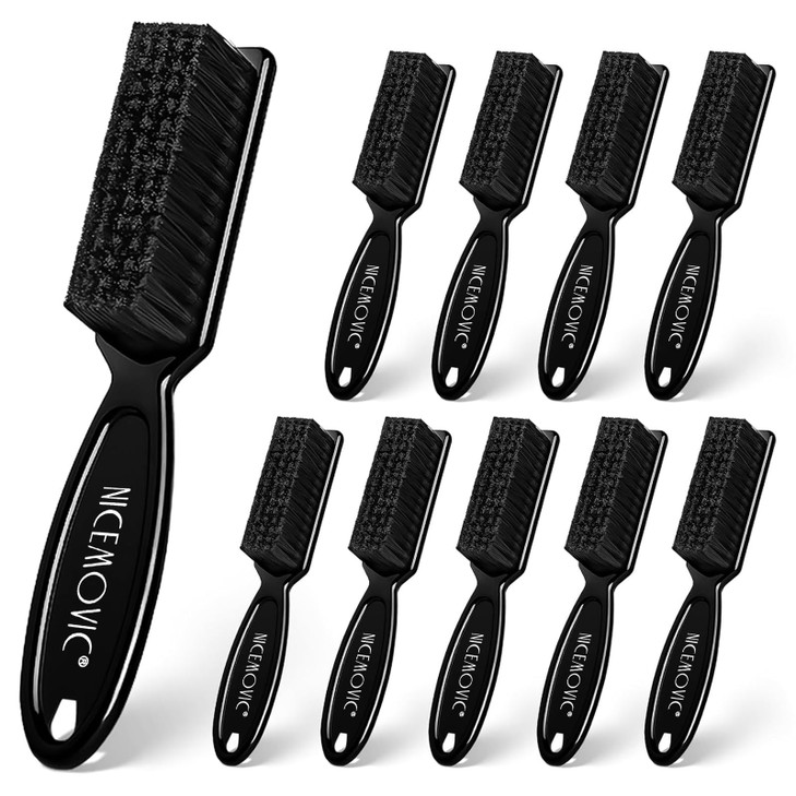 NICEMOVIC Barber Clipper Brushes, 10 Pcs Plastic Handle Nylon Bristles Cleaning Brush, Multifunctional Cleaning Supplies for Hair Styling Tools, Kitc
