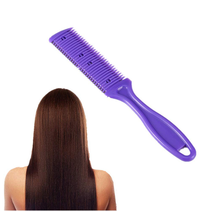 Dual Side Haircut Scissor with Stainless Steel Blade, Hair Cutting and Trimming Comb Grooming Tool for Long or Short Hair