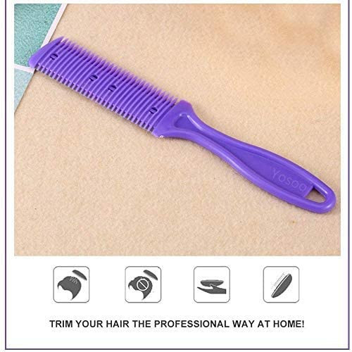 Dual Side Haircut Scissor with Stainless Steel Blade, Hair Cutting and Trimming Comb Grooming Tool for Long or Short Hair