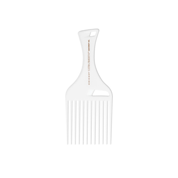 Cricket Ultra Smooth Coconut Hair Pick Comb - Infused with Coconut Oil & Keratin for Frizz-Free Shine and Volume, Ideal for Curly, Thick, and Texture