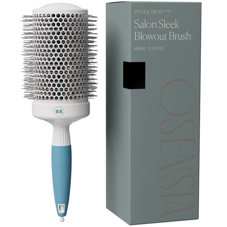 Round Brush for Blow Drying - Extra Large Ceramic Ion Thermal Barrel for Precise Styling and Maximum Volume - Lightweight Hair Brush for Smooth Manag