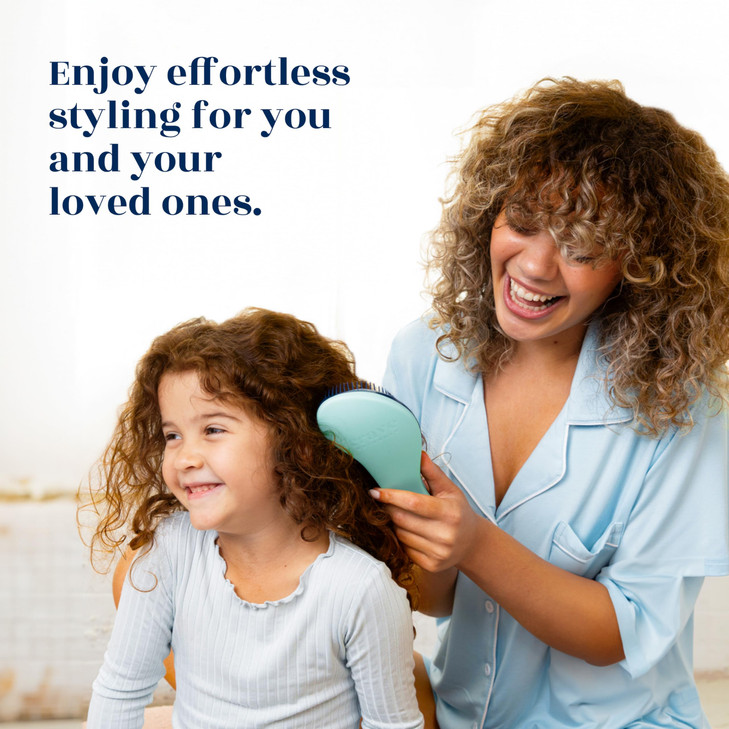 Crave Naturals Biggie Glide Thru Hair Brush - Detangler Brush for Curly, Straight, Wet or Dry Hair - Gentle Detangling Brushes for Adults, Kids, Todd
