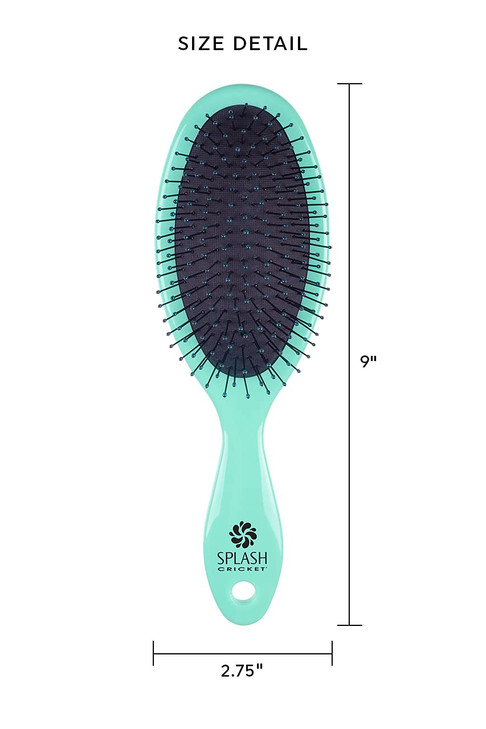 Cricket Splash Hair Detangler Brush for Wet, Dry Detangler Shower Hair Brush for Women And Men, Hairbrush for All Types - Minty Fresh