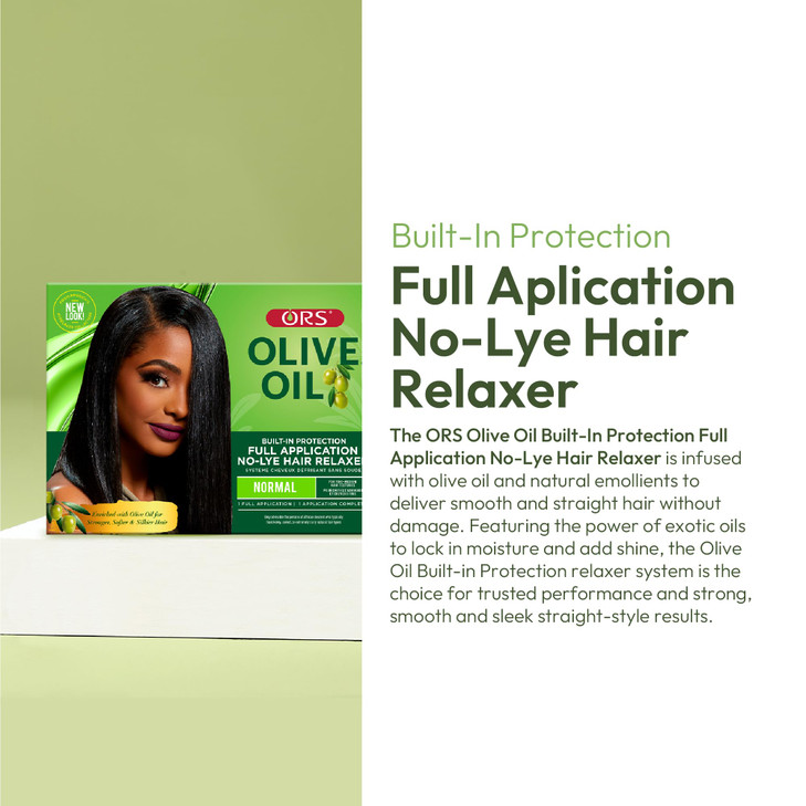 ORS Olive Oil Built-In Protection Full Application No-Lye Hair Relaxer Normal Strength (Pack of 1)