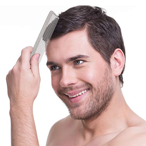 Patelai 3 Pcs Stainless Steel Metal Comb for Men, Steel Fine Cutting Hair Styling Hairdressing Salon Detangler Hair Set for Women(Fine Cutting Comb)