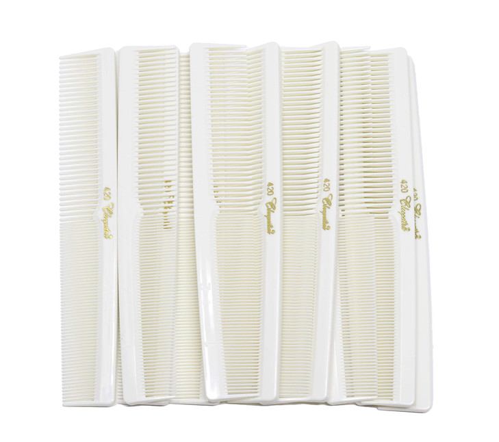 Krest Cleopatra 420. 7 Inch Hair Cutting Combs. Barbers & Hairstylist Combs. 1 Dz.