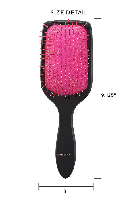 Cricket Copper Clean Designer Large Paddle Copper Bristle Hair Brush - Wide Paddle for Gentle Detangling,  Ideal for All Types, Hair Brushes for Wom