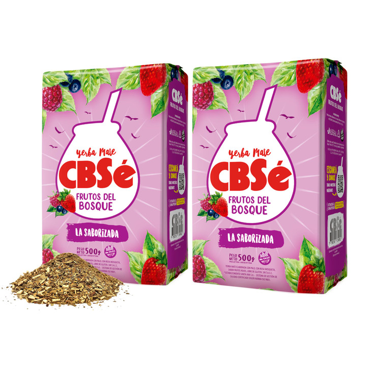CBSé Yerba Mate Forest Fruit Blend  2 Pack (500?g Each), Berry-Flavored Loose Leaf Yerba Mate Tea.