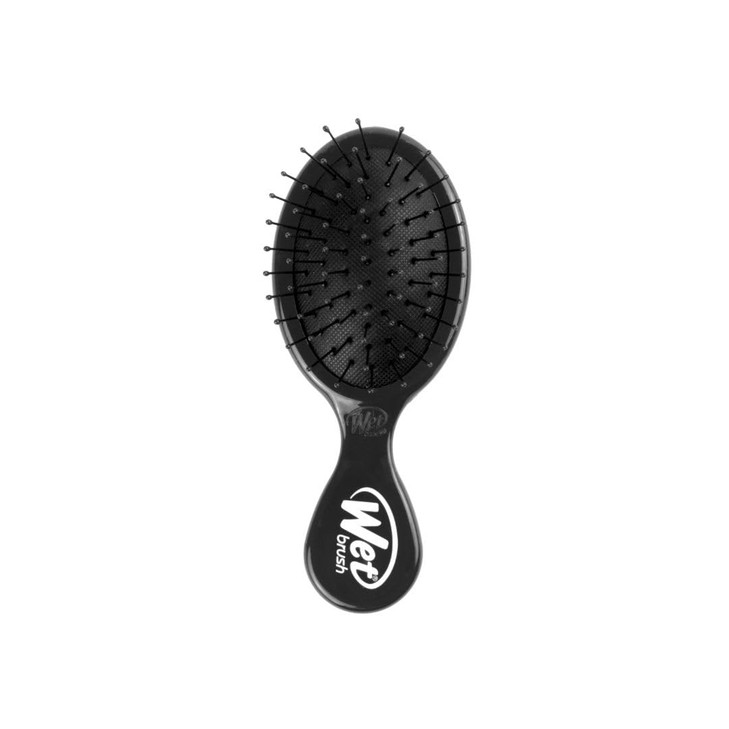 Wet Brush Detangling Brush, Mini Detangler Brush (Black) - Wet & Dry Tangle-Free Hair Brush for Women & Men - No Tangle Soft & Flexible Bristles for