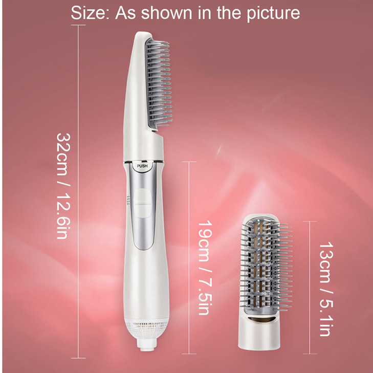 ZJchao 2 in 1 Hair Dryer Brush, Negative Ion Anti-frizz Hot Air Brush Blower, Professional Electric Household Hair Curling Comb, Protable Hair Dryer