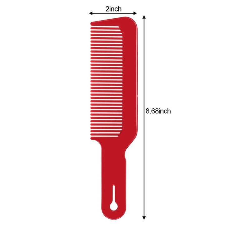 Boao 3 Pieces Barber Combs Flat Top Clipper Combs Hair Cutting for Flat Top and Clipper Cuts(Red)