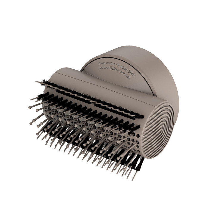 Shark XSKHD1SB IQ Styling Brush, Auto Preset Attachment for HyperAIR Blow Dryers, Rotatable Hot Brush, Styling Tools, For Straight, Wavy, Curly, and