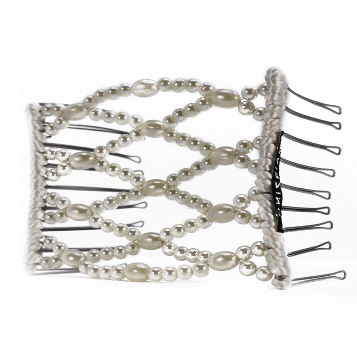 HairZing Wide Eyelet Protective Beaded Metal Wire Hair Clip for Naturally Curly, Thick & Wavy Hair - Easy Low Manipulation Styles, Prevent Breakage &