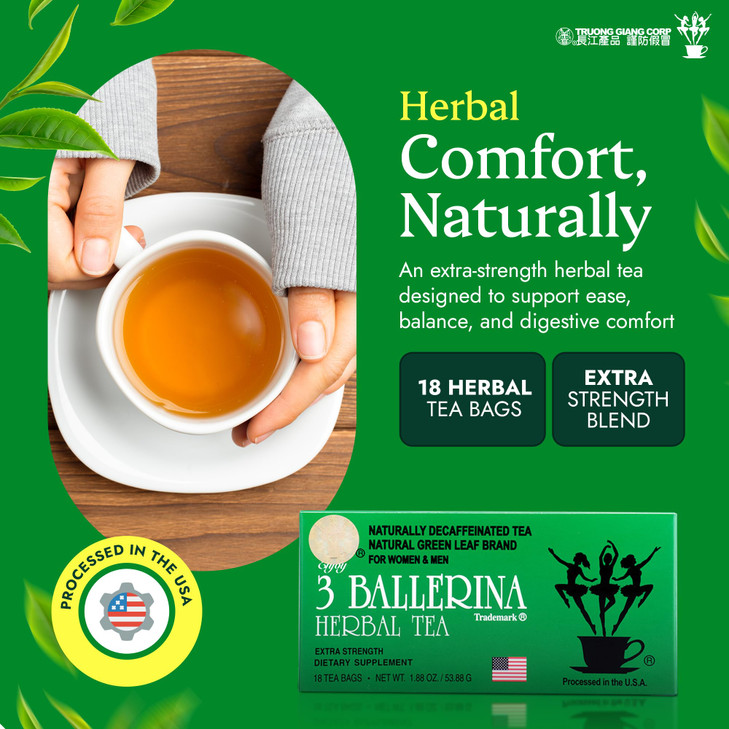 3 Ballerina Tea Dieters Drink, Extra Strength, 18-Count Tea Bags