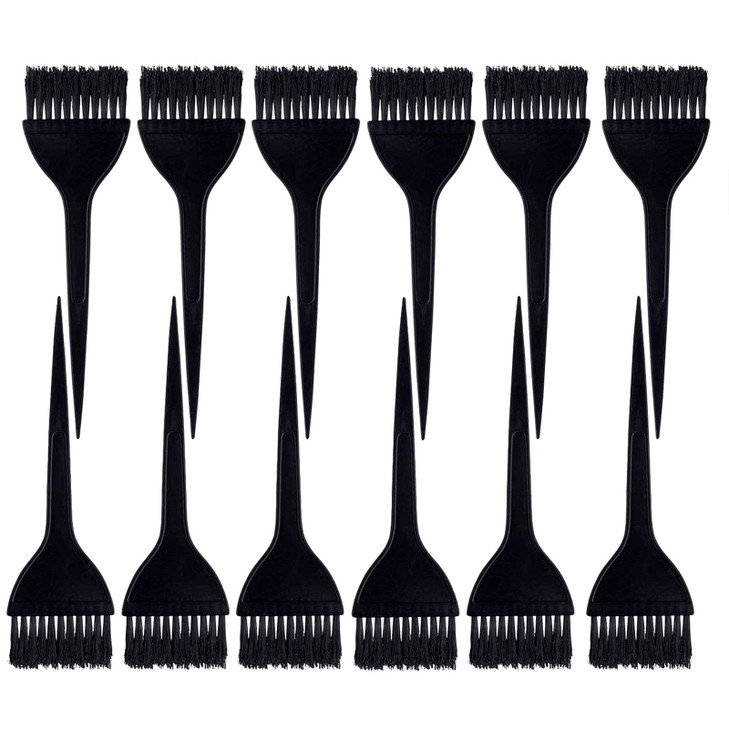 12 Pack Hair Dye Brushes, Color Tint Applicator, Hair Coloring Dying Brush Kit for Solon Black
