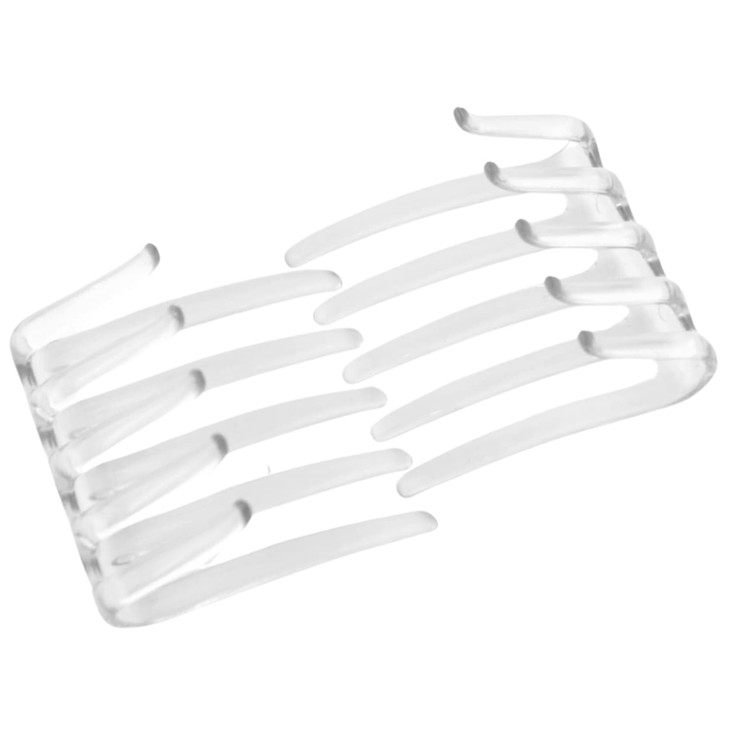 Parcelona French Crab Interlocking Medium 2 1/4" Celluloid No Slip Ponytail Updo Clips Flexible Sturdy Hold Hair Clips Side Comb for Women and Girls