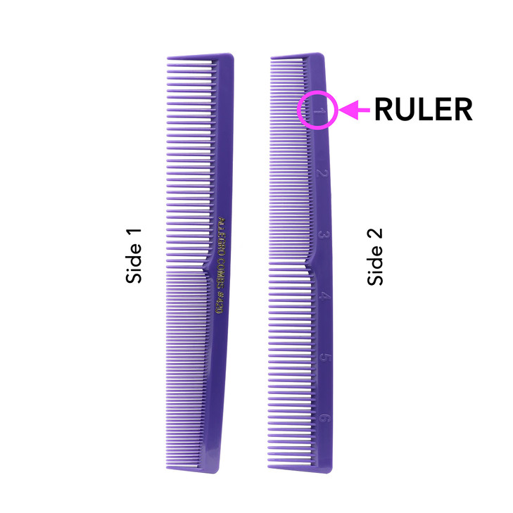 Allegro Combs 420 Barber Set: 12 Hair Cutting and Styling Combs in Purple - Pocket Combs for Stylists