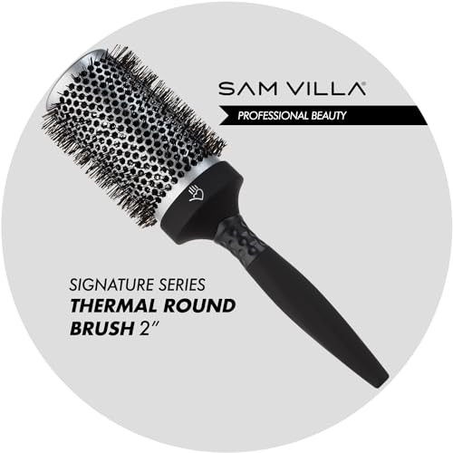 Sam Villa Signature Nylon and Boar Bristle Hair Brush Thermal Round Styling Brush