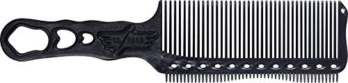 YS Park 282 Flattop Comb Slim Type with Teeth, YS-S282T, Carbon Black