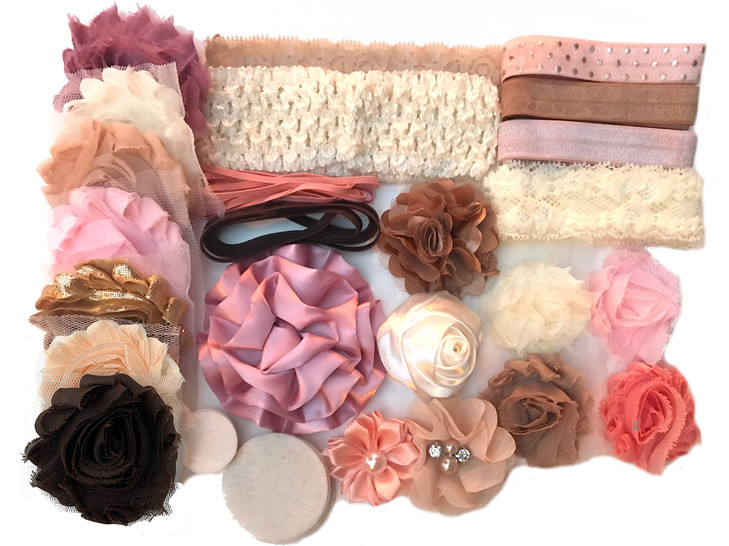 Bowtique Emilee Headband Kit DIY Headband Kit makes over 15 Headbands - Vintage Princess Mini