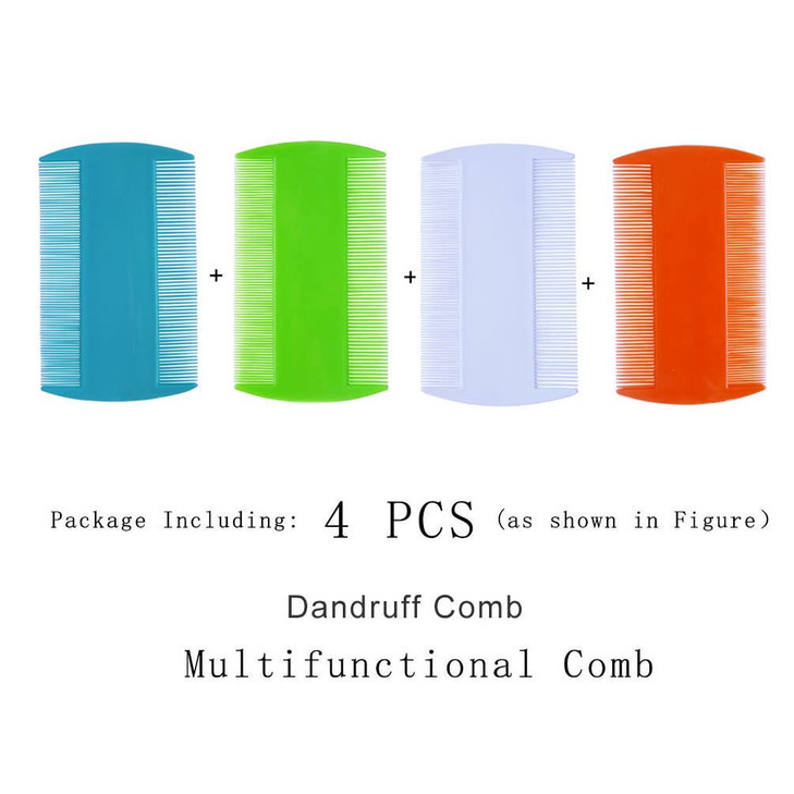 zYoung 4 Pcs Hair Comb Double Sided Fine Tooth Combs