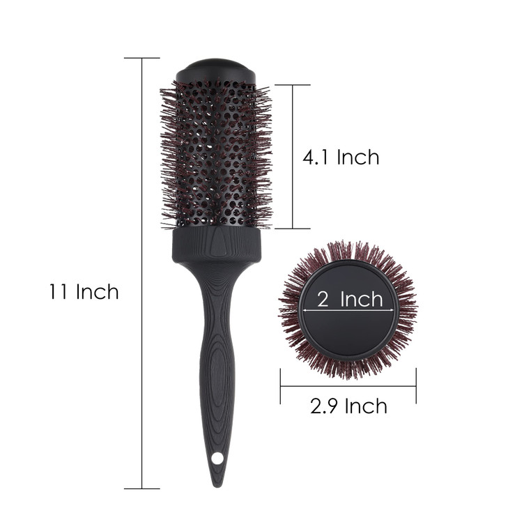 PERFEHAIR Large Ceramic Round Brush for Blow Drying, 2.9 Inch Ionic Thermal Barrel Hairbrush for Women Blowout, Styling, Curling, Smoothing, Straight
