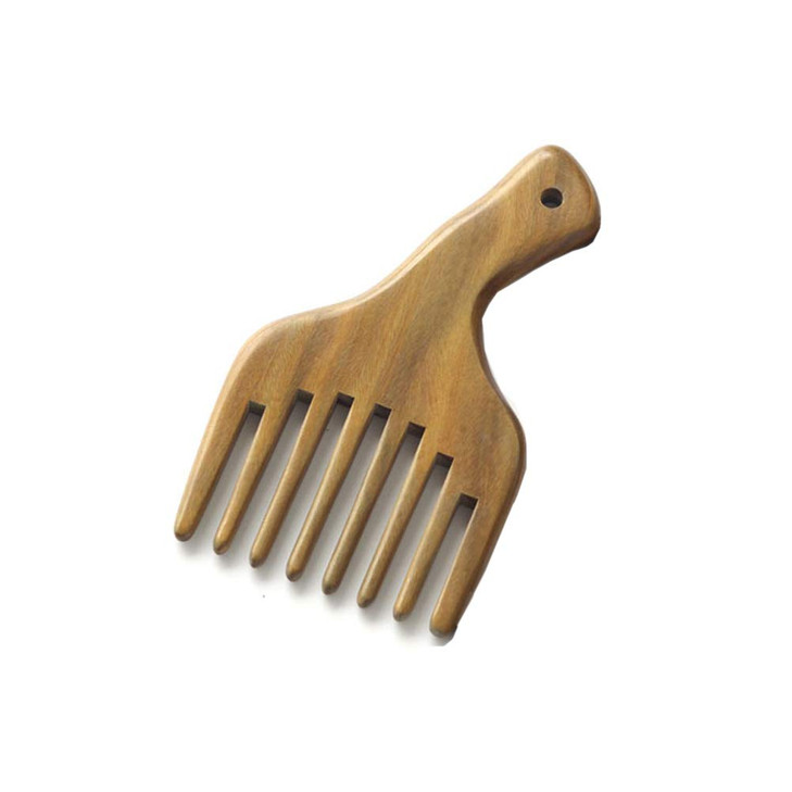 1 Pack Sandalwood Hair Pick Wide Tooth Hair Comb Hair Beard Pick Comb Wooden Hair Comb Afro Pick Lift Comb