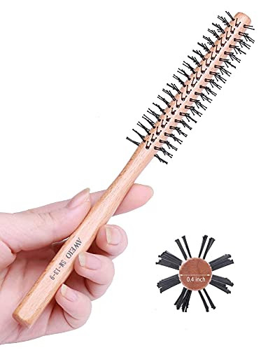 PERFEHAIR Small Round Brush for Short Hair, 1 Inch Mini Quiff Roller for Women and Men, Best for Thin Hair, Bangs, Beard, Styling, Lifting, Curling