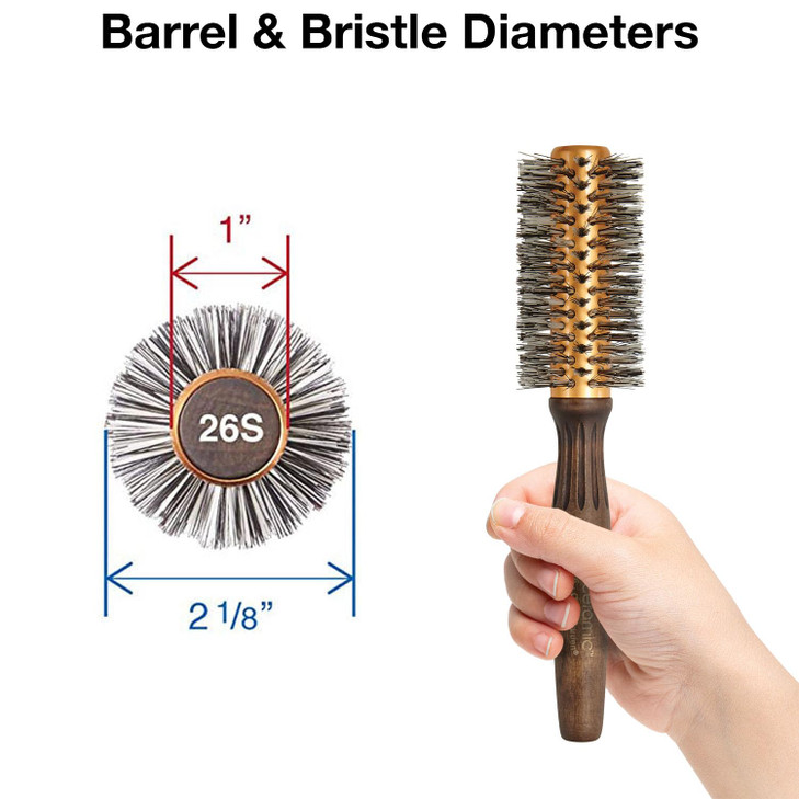 Olivia Garden EcoCeramic Soft Bristle Round Thermal Hair Brush EC-26S (2 1/8")