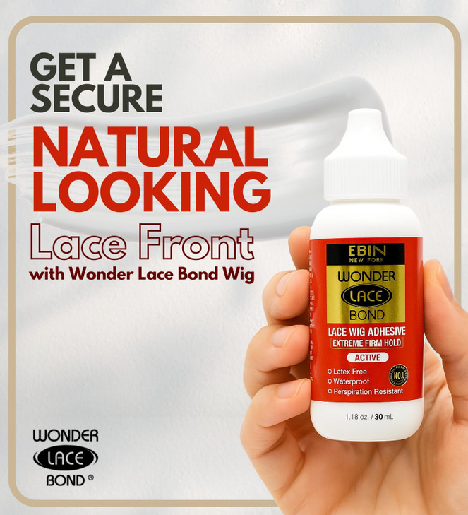 Wonder Lace Bond Wig Adhesive: Extreme Hold Invisible Bonding Glue for Secure, Natural-Looking Poly and Lace Wigs | 1.18oz Waterproof, Latex-Free