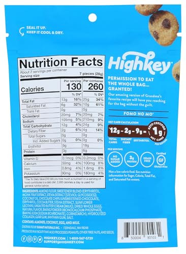 HighKey Chocolate Chip Mini Cookies 2 Ounce