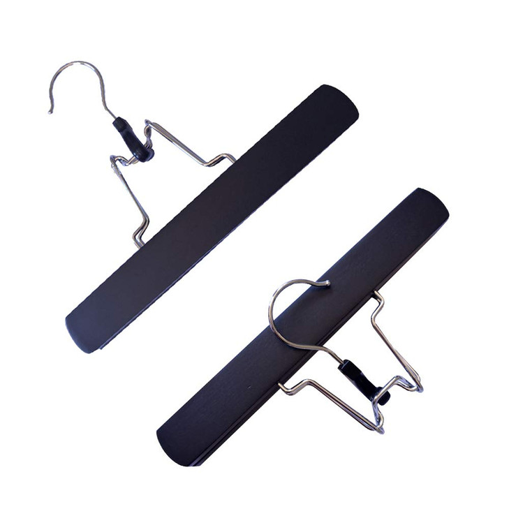 2 Pcs Hair Extensions Hanger, Wooden Wig Storage Hair Hanger with Anti-Slip for Wigs (Black)