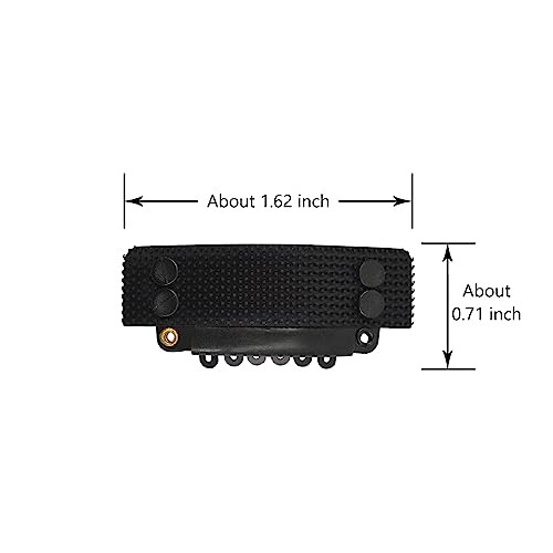 YTBYT 6 Pcs Stickable Wig Clips U-Shape Snap Clip 32mm 6-Teeth Hair Extensions Clips for Fixed Wig Windproof Strap (Black)