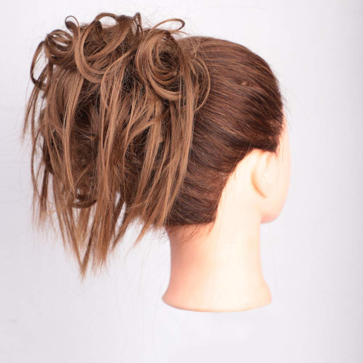 Lativ Messy Hair Bun Tousled Updo Hair Scrunchies Extension With Elastic Rubber Band Messy Accessories Hair Pieces for Women Girls (Messy Bun, Light