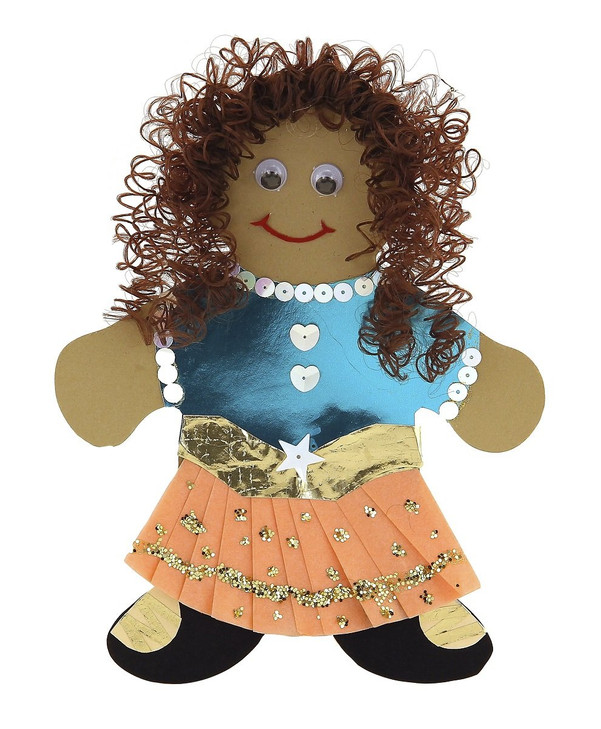 Hygloss 4 oz Curly Doll Hair for Crafts Assorted- Premium Synthetic Hair for Doll Making, Puppets, and Arts & Crafts Projects  Easy Application