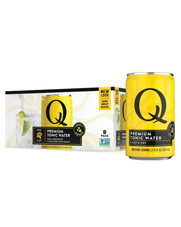 Q TONIC WATER with Real Quinine & Organic Agave - Ideal for Cocktails & Mocktails - Made with Real Ingredients, Perfectly Carbonated & Less Sweet - 4