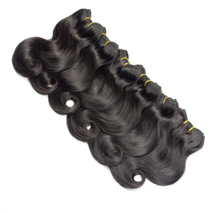 Selina 6 Bundles Body Wave Human Hair 8 8 8 8 8 8 8 Inch Short Human Hair Bundles Brazilian Virgin Hair 50g/Bundle, Total 300g/Pack Human Hair Extens